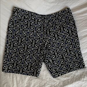 Trina Turk Black and White Geometric Men's Shorts